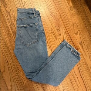Agolde Riley Light Blue Denim Jeans